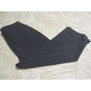 Talbots Petites Womens Navy Stretch Cotton Blend Pants Size 8